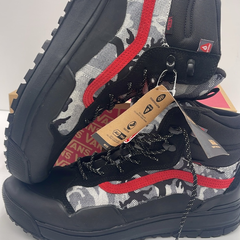 Vans Men’s Black Red High-Top Sneakers Boots Ultrarange Exo
Arctic Camo Black - Picture 14 of 16